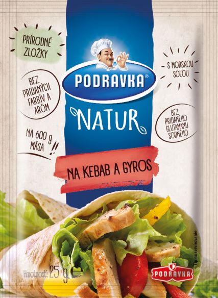 Podravka Natur na kebab a gyros 25 g