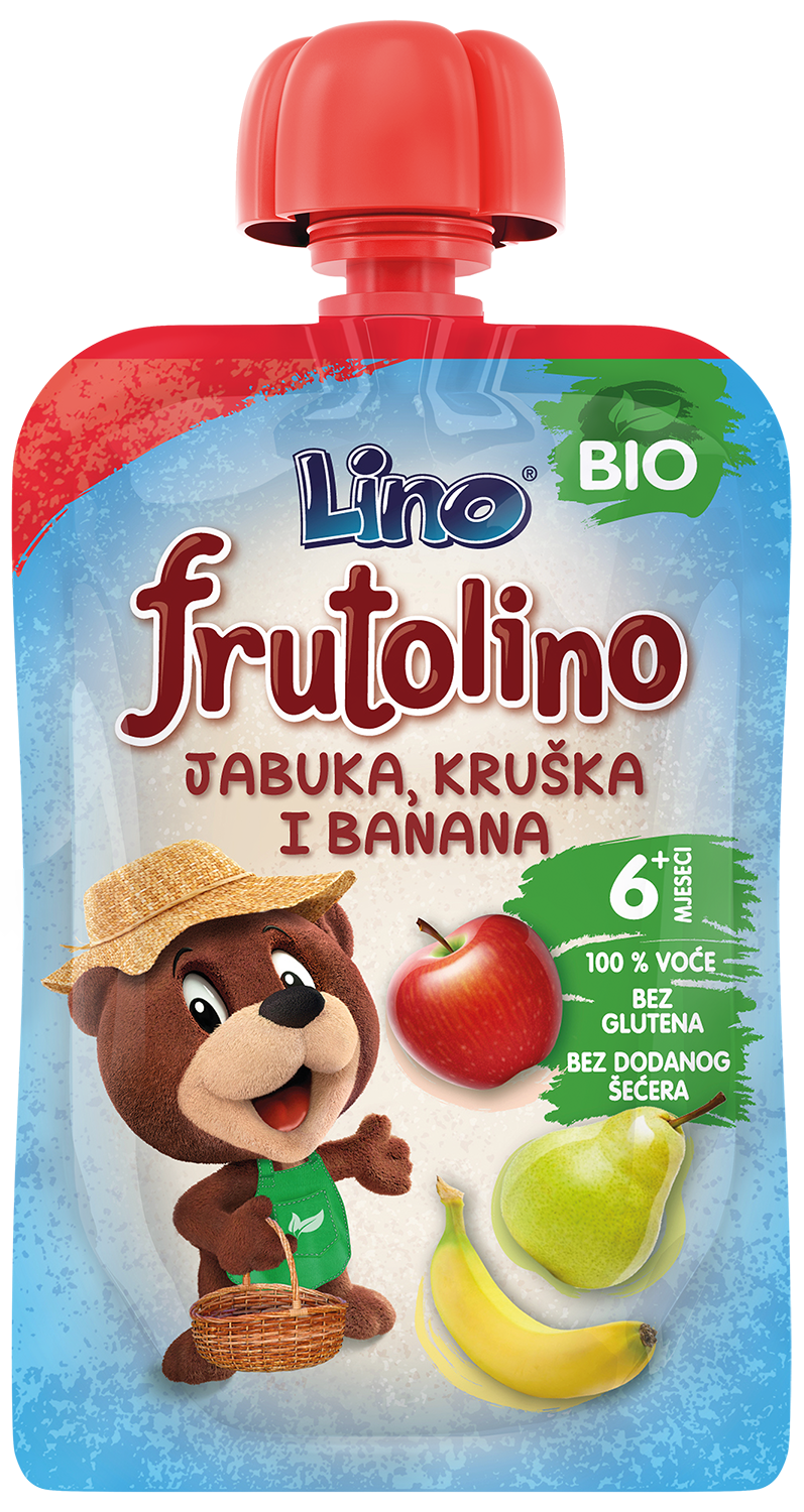 Lino Frutolino jablko, hruška, banán 100 g