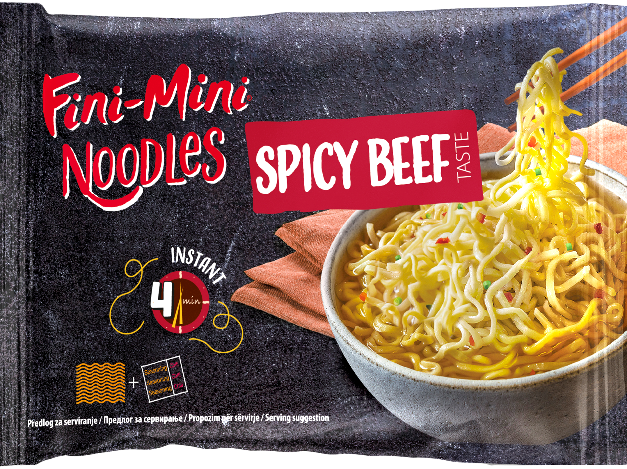 Fini-Mini Noodles hovězí pikantní 71g