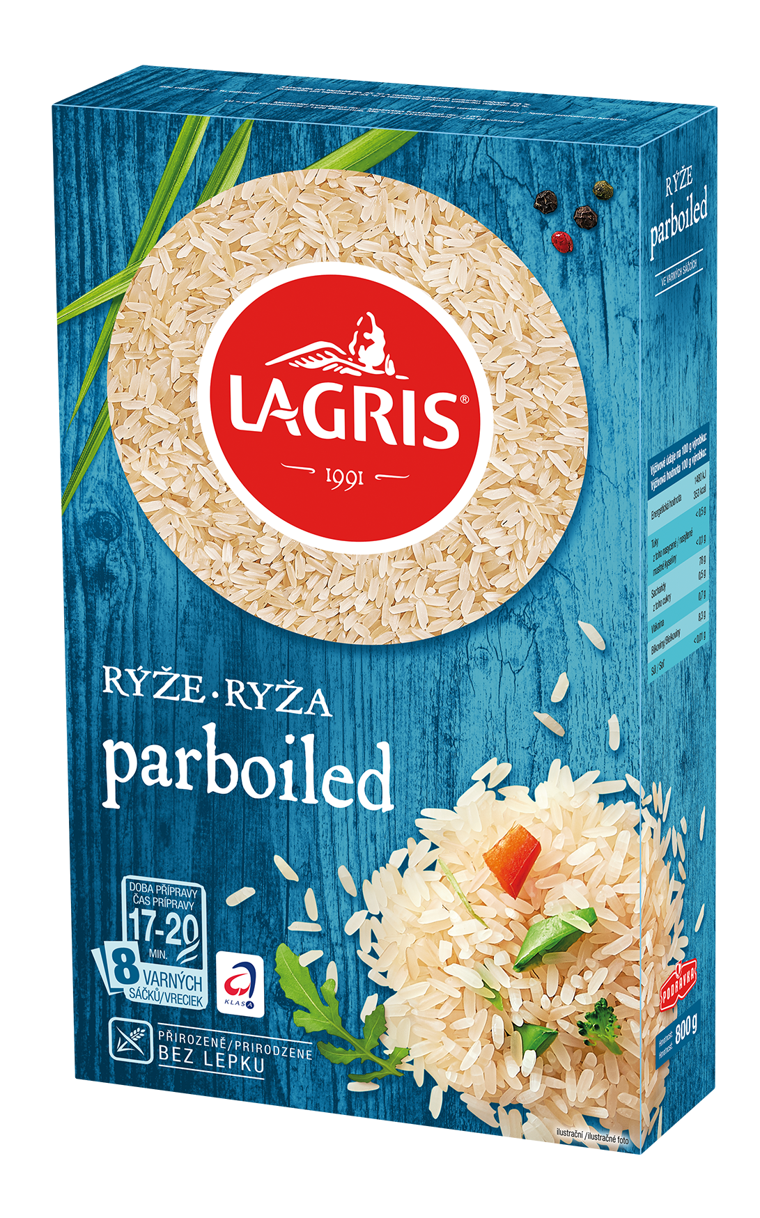 Rýže parboiled varné sáčky 800 g