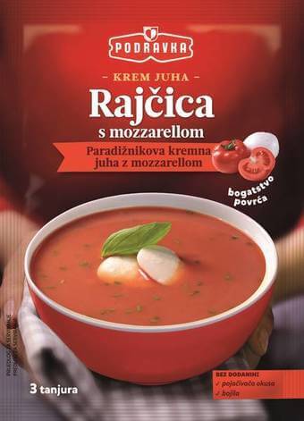 Krémová rajčatová polévka s mozzarellou 80 g