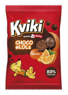 Kviki čokokuličky pomeranč 60g