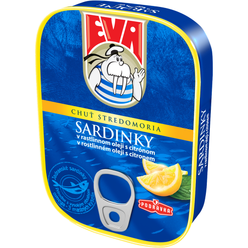 Sardinky v rostlinném oleji s citronem 115 g