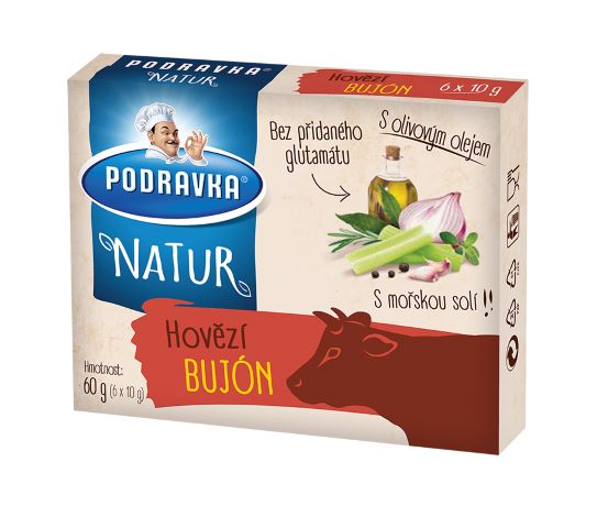 Natur hovězí bujón kostky 60 g