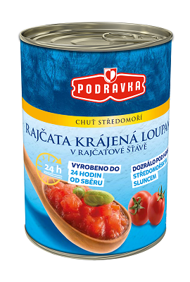 Rajčata loupaná krájená 400 g