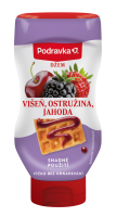 Džem višně, ostružiny, jahody squeeze 330 g